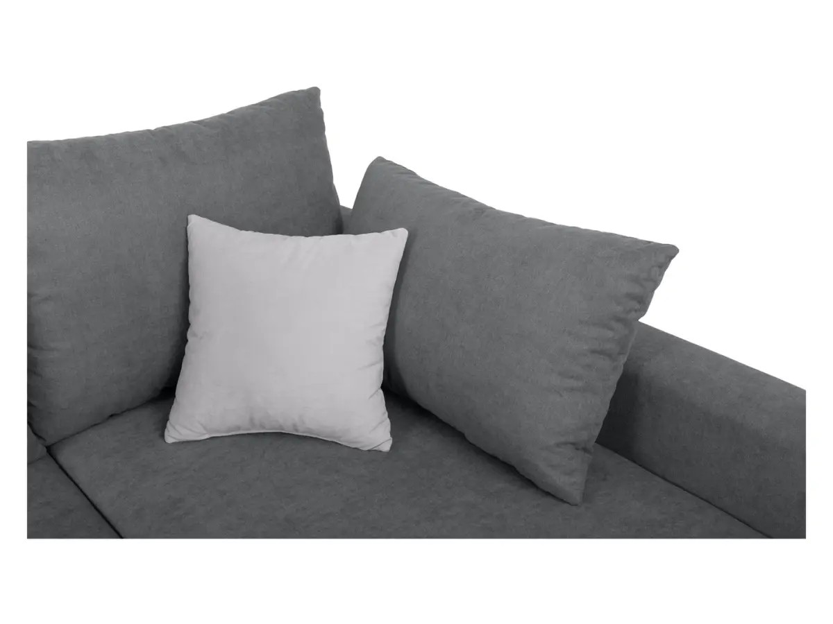 Sofá rinconera universal Przemek IV con función de cama y contenedores gris