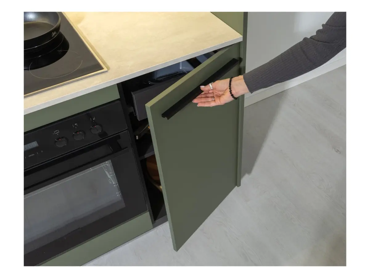 Conjunto de cocina Milino Small 210 cm verde con encimera