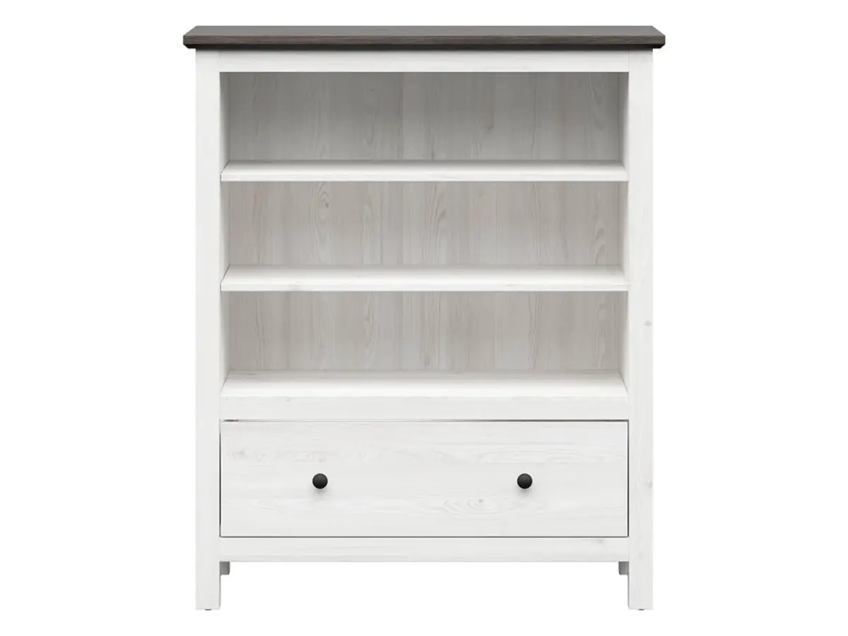 Estantería Hesen 101 cm con cajón y 3 estantes alerce sibiu claro