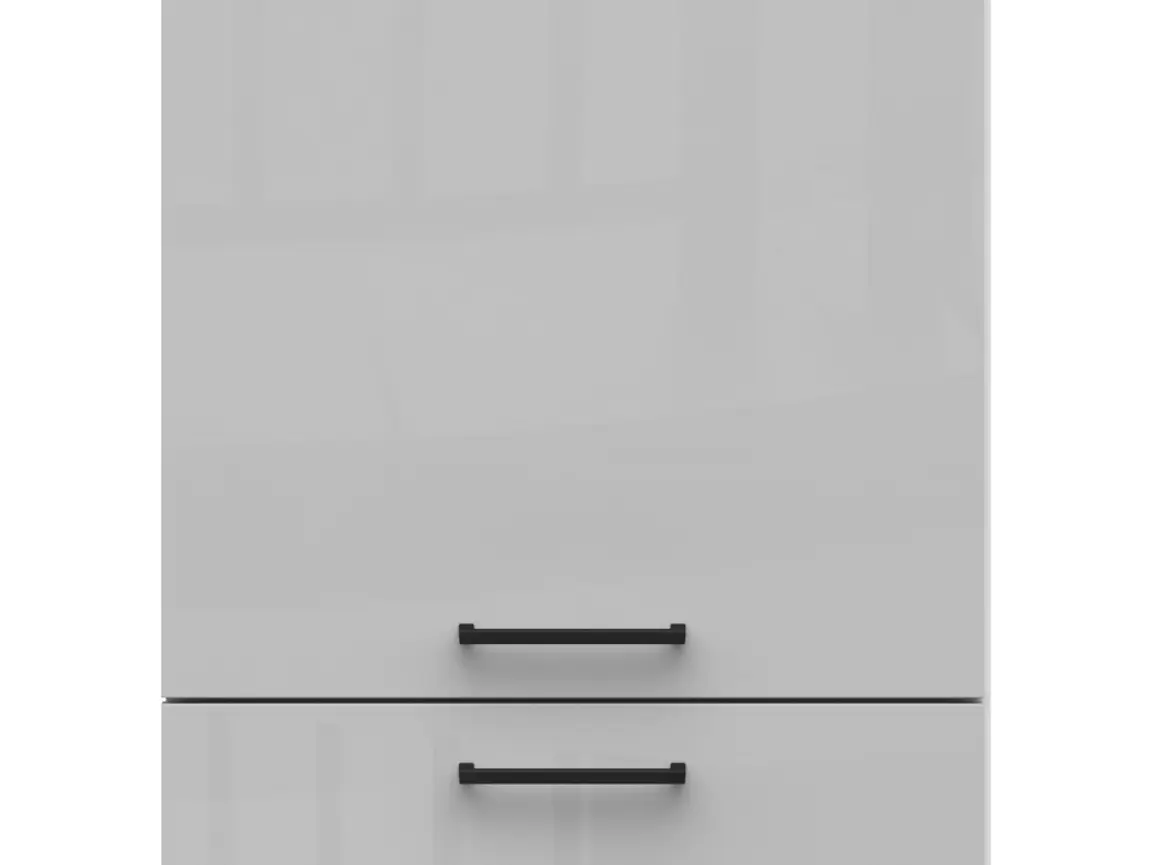 Mueble bajo de cocina Junona Line 50 cm alto derecho gris claro brillo