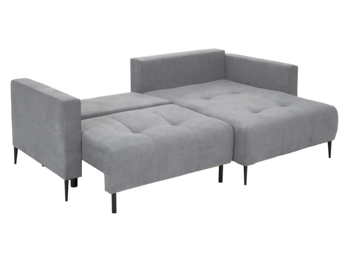Універсальний кутовий диван Ponty розкладний з нішею сірий