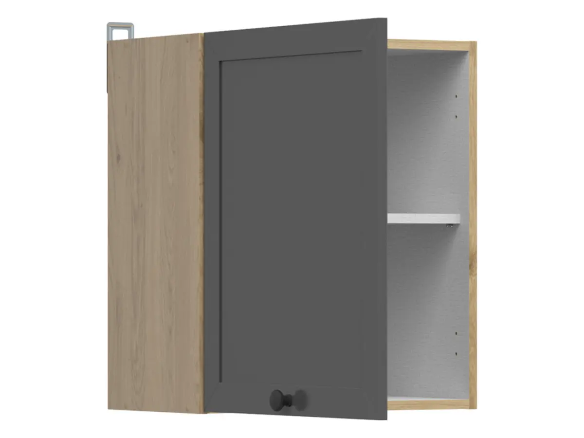 Mueble de cocina superior Junona Line 50 cm con puerta izquierda/derecha roble bernstein/grafito