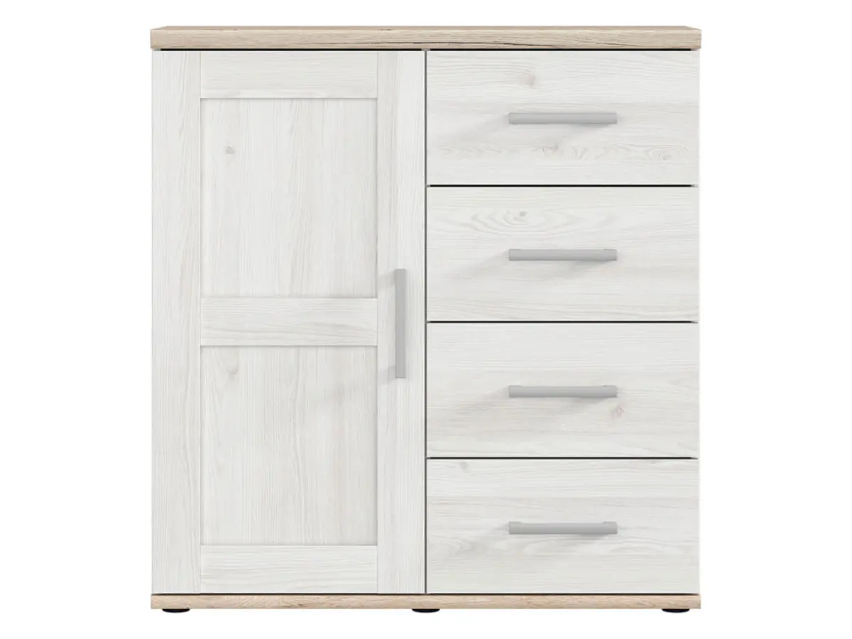 Cómoda Romance 93 cm con puertas y 4 cajones alerce sibiu claro