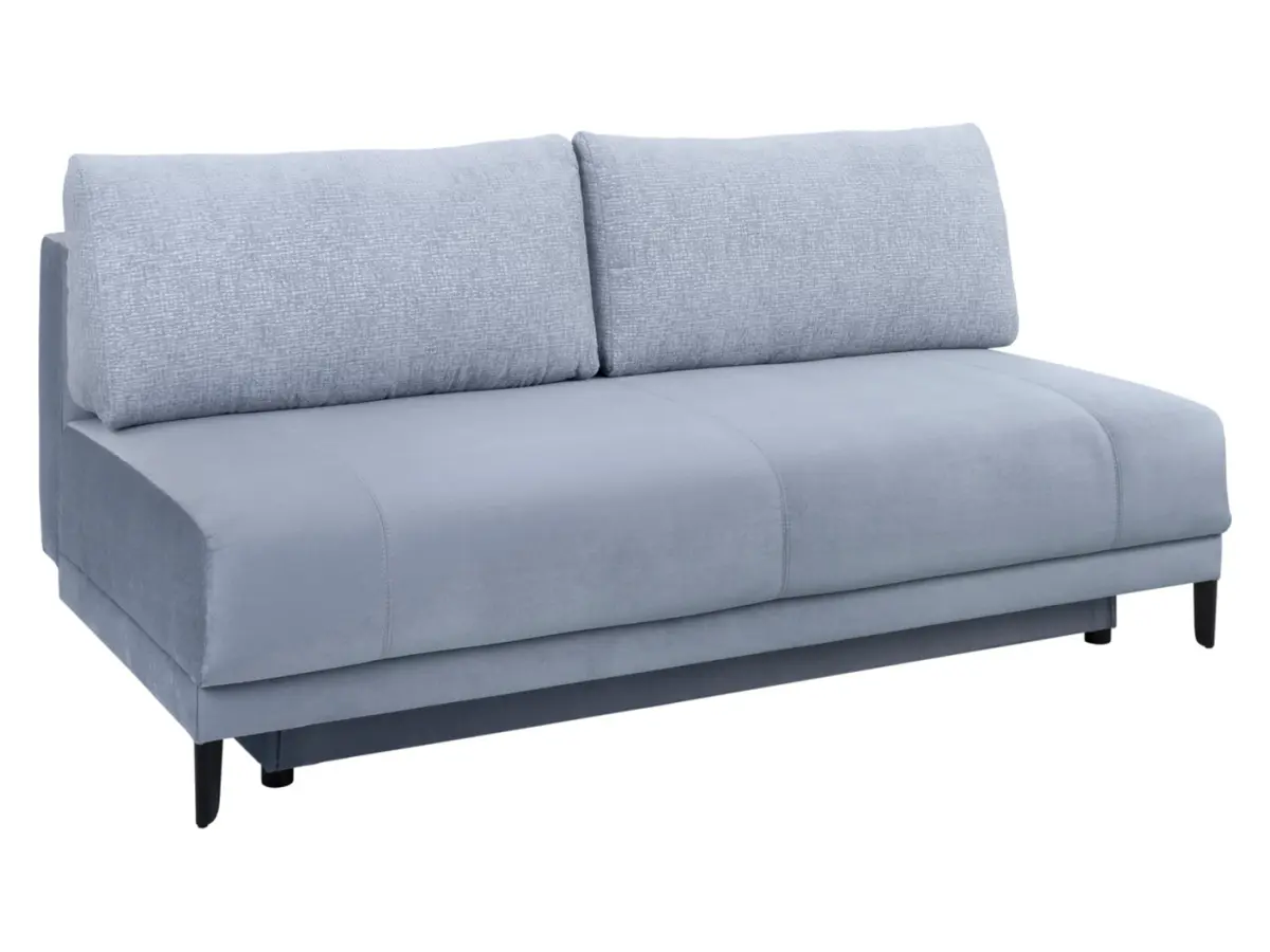 Sofá de tres plazas Sentila con cama y arcón gris