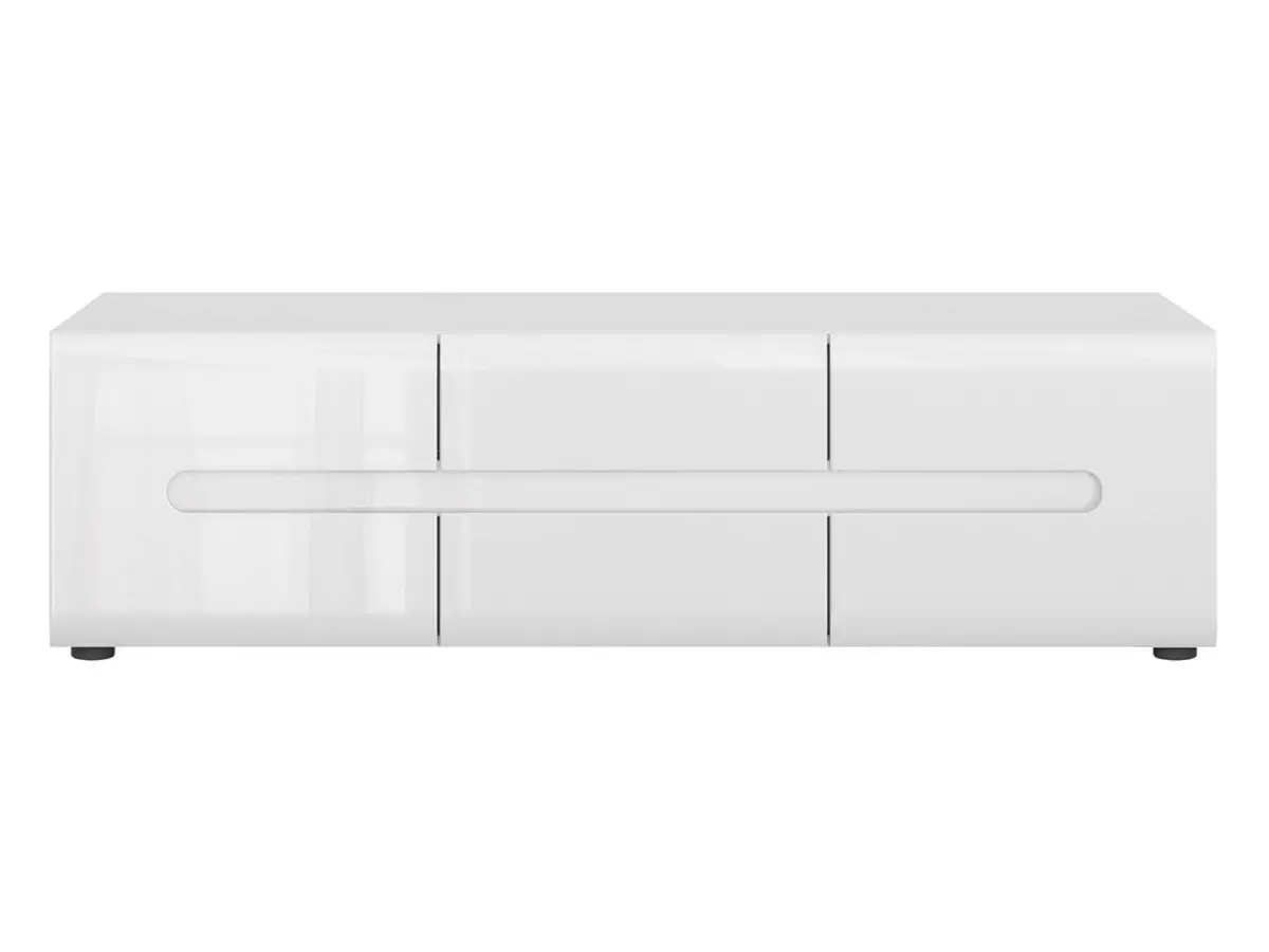 Mueble RTV Azteca Trio 150 cm con 2 puertas y 2 cajones blanco brillo