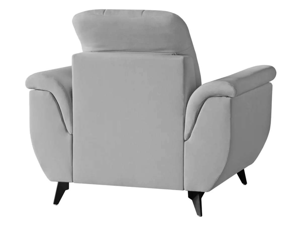 Sillón Doria de terciopelo gris claro