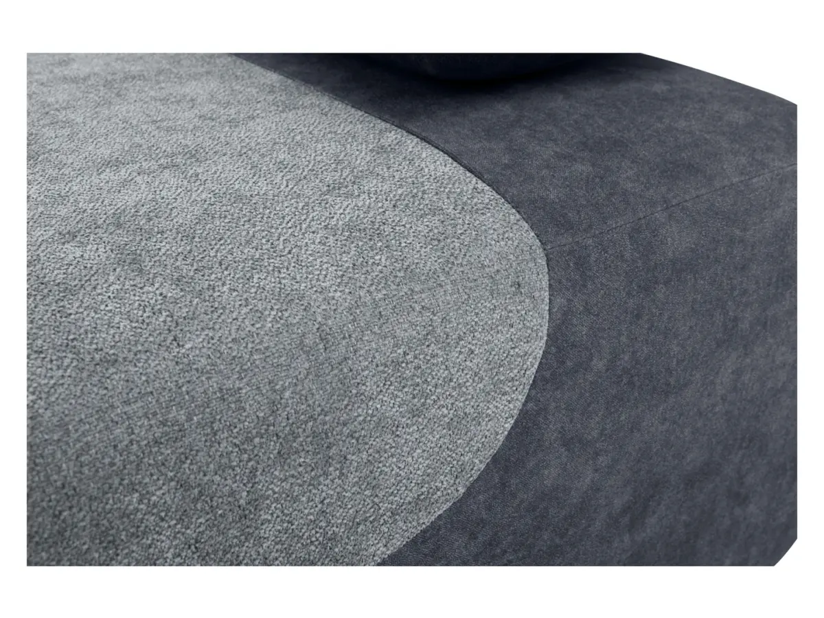 Диван трехместный Daria III раскладной с ящиком велюровый серый