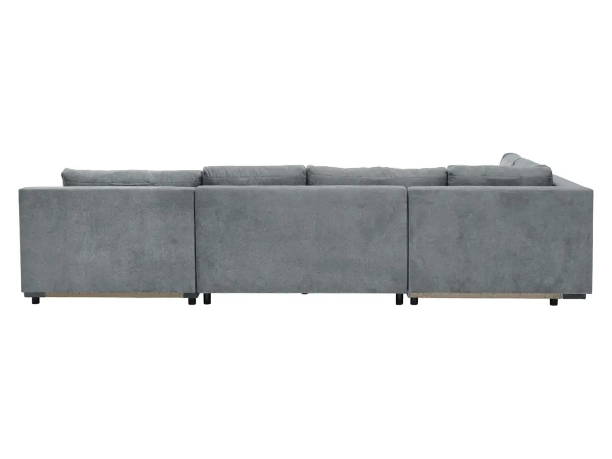 Sofá rinconera universal Norfolk convertible con arcón antracita