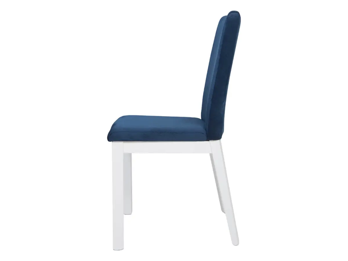 Silla tapizada Holten 2 de terciopelo azul marino
