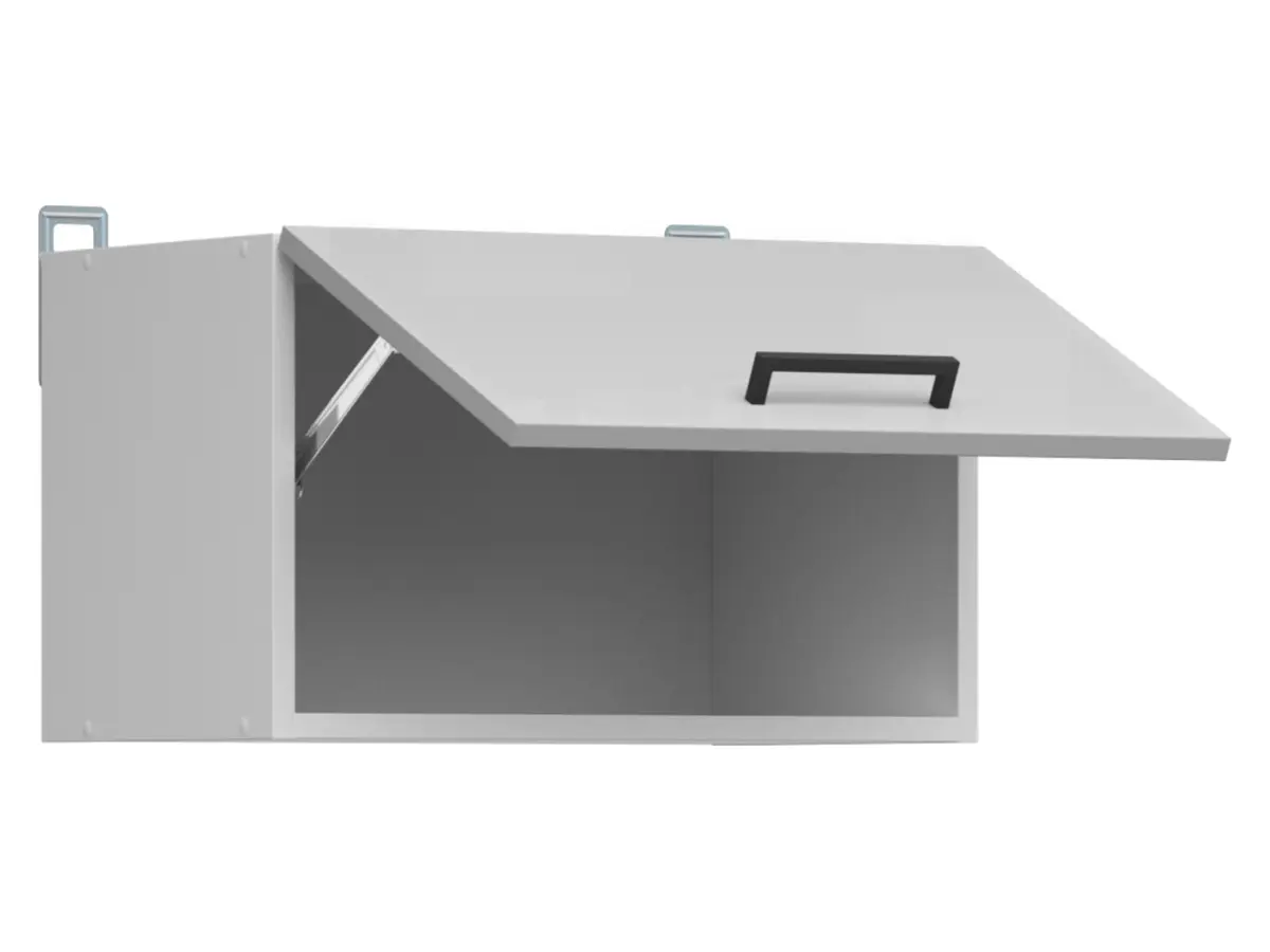 Armario de cocina superior Junona Line 50 cm abatible gris claro brillo