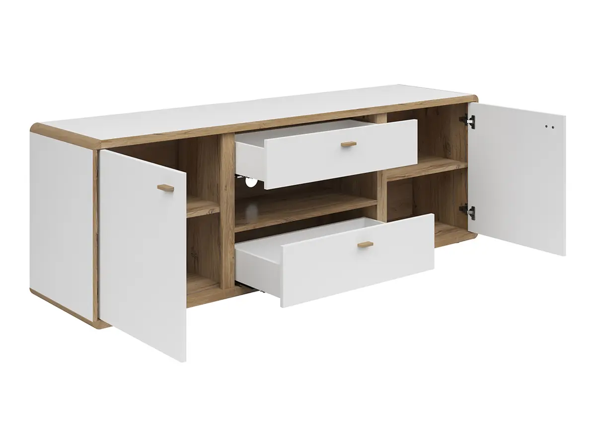 Тумба RTV Ronda 178 см з 2 дверцятами та 2 шухлядами біла