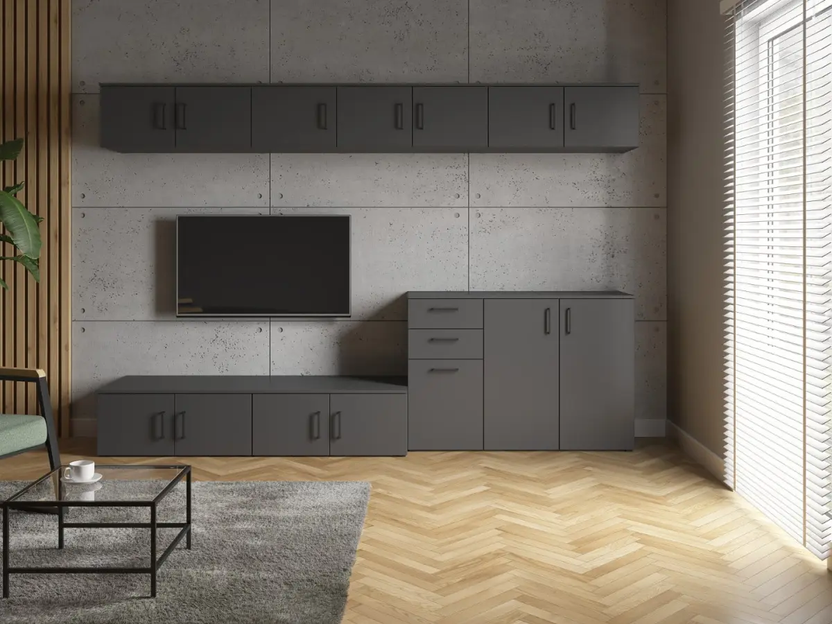 Estantería MultiDo 80 cm con 2 puertas atelier claro