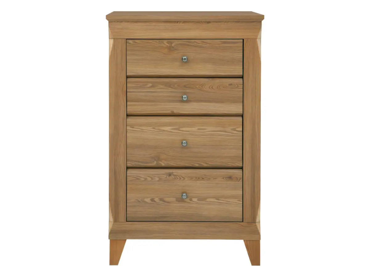 Cómoda Bergen 72 cm con 4 cajones alerce sibiu dorado