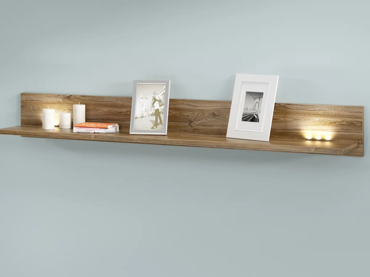 Estante de pared Gent 139 cm roble stirling