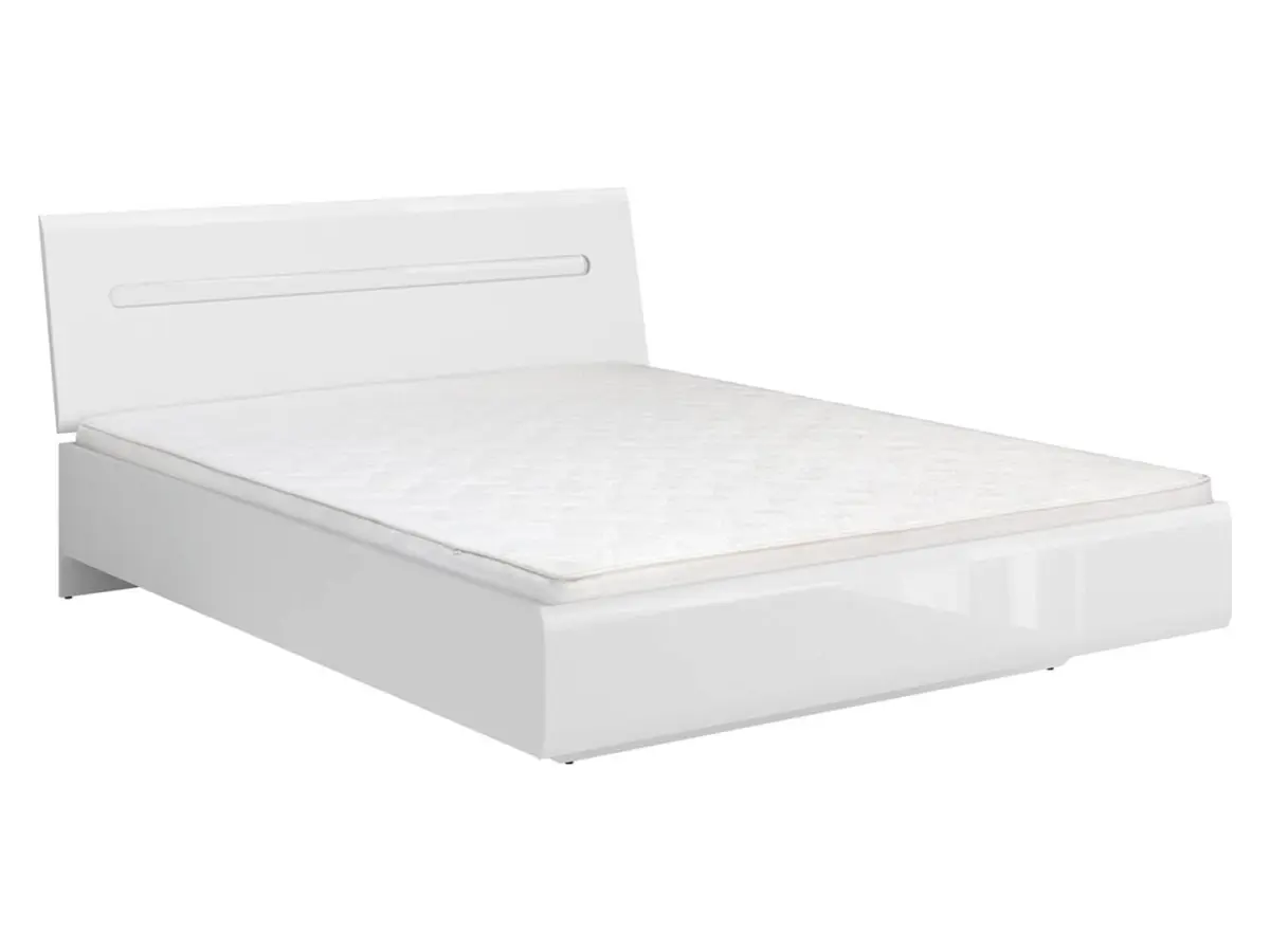 Cama Azteca Trio 160x200 blanco brillo