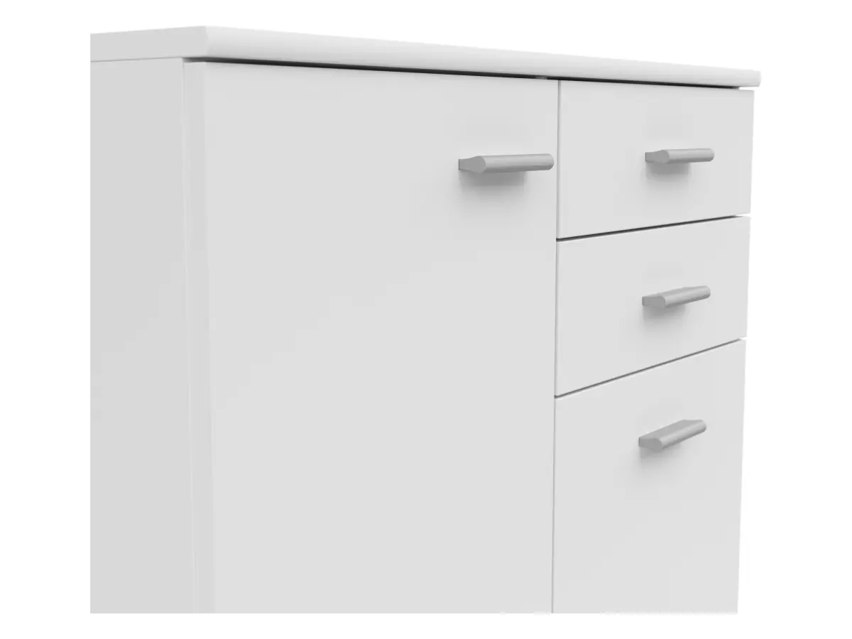 Cómoda Noeda 71 cm con 2 puertas y 2 cajones blanca