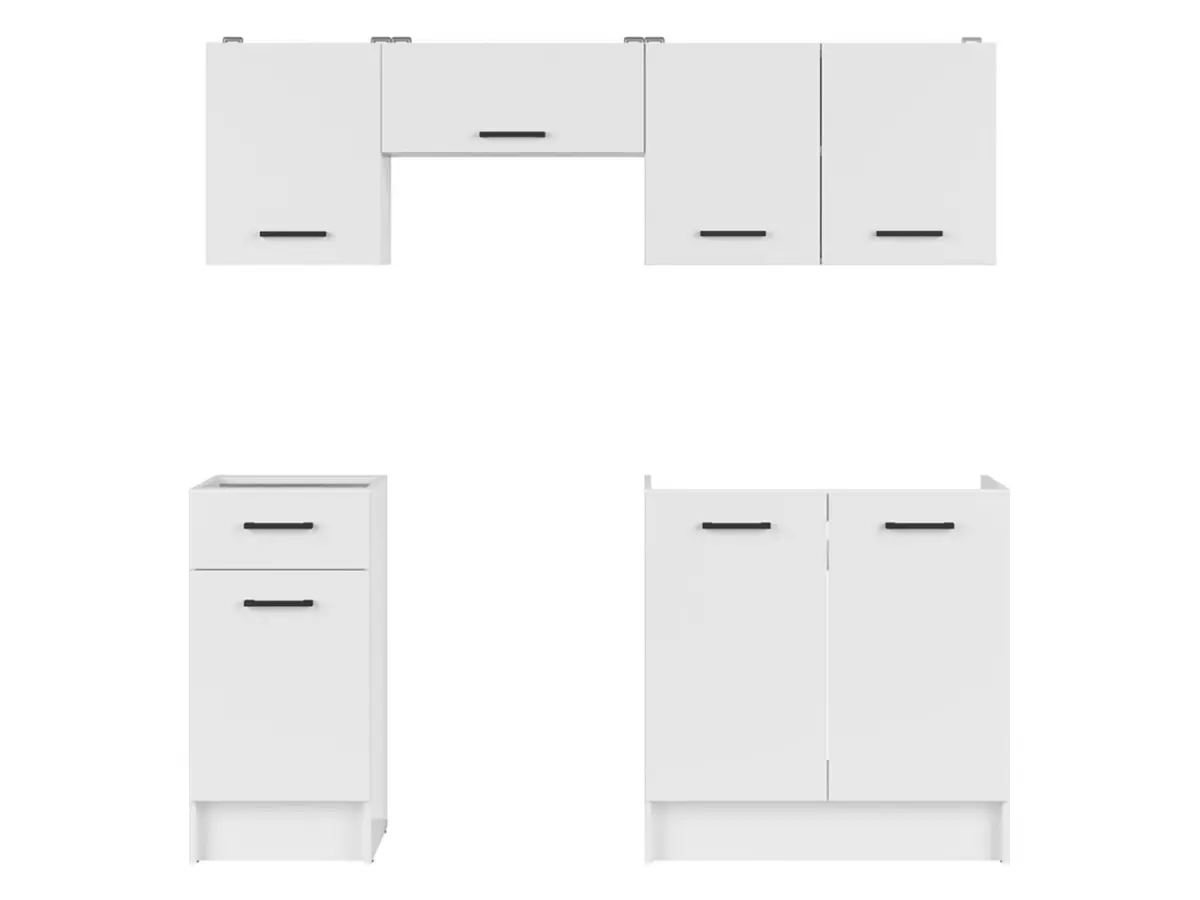 Conjunto de cocina Sara Line 180 cm blanco