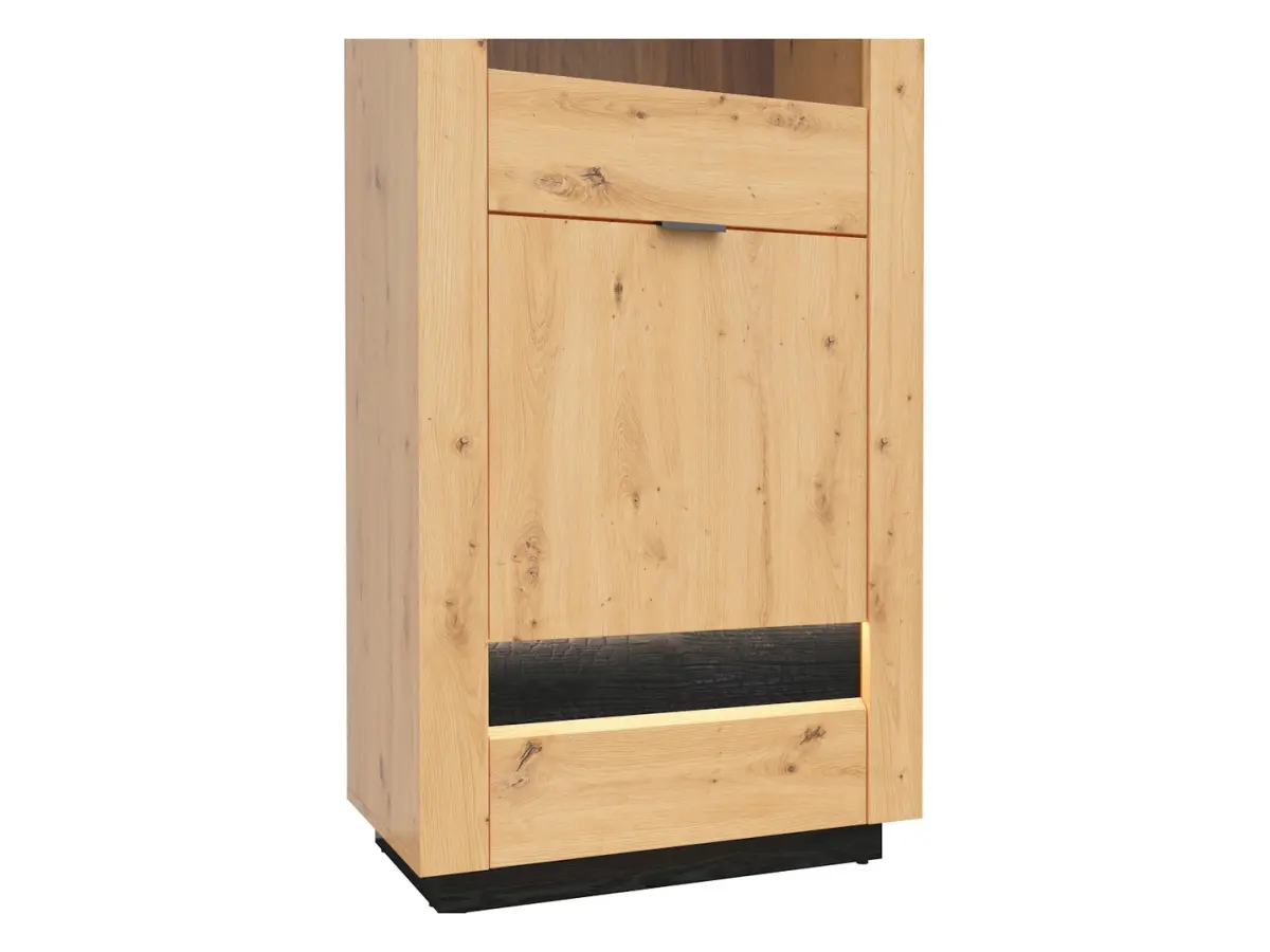 Vitrina Ostia 67 cm con 2 puertas roble artisan