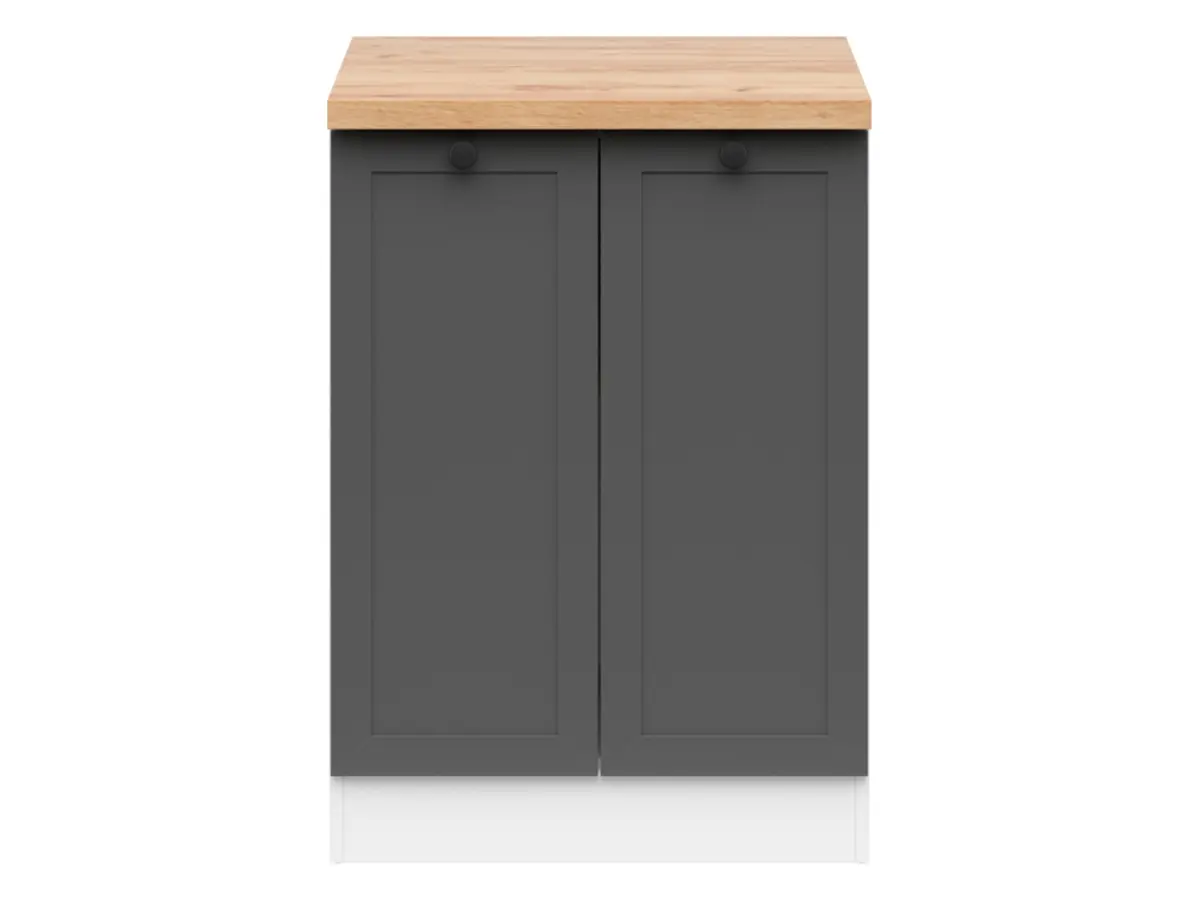 Armario de cocina inferior Junona Line 60 cm derecho grafito con encimera