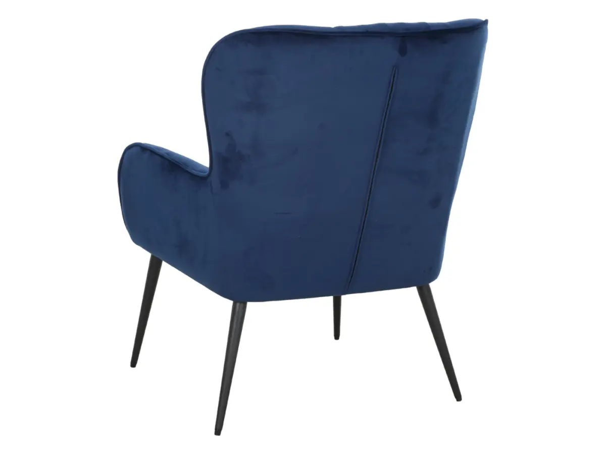 Sillón orejero Samon azul marino