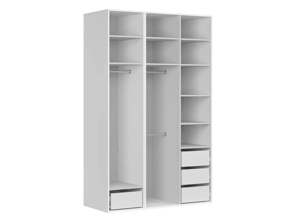 Armario modular Flex 150 cm con puertas y espejo blanco