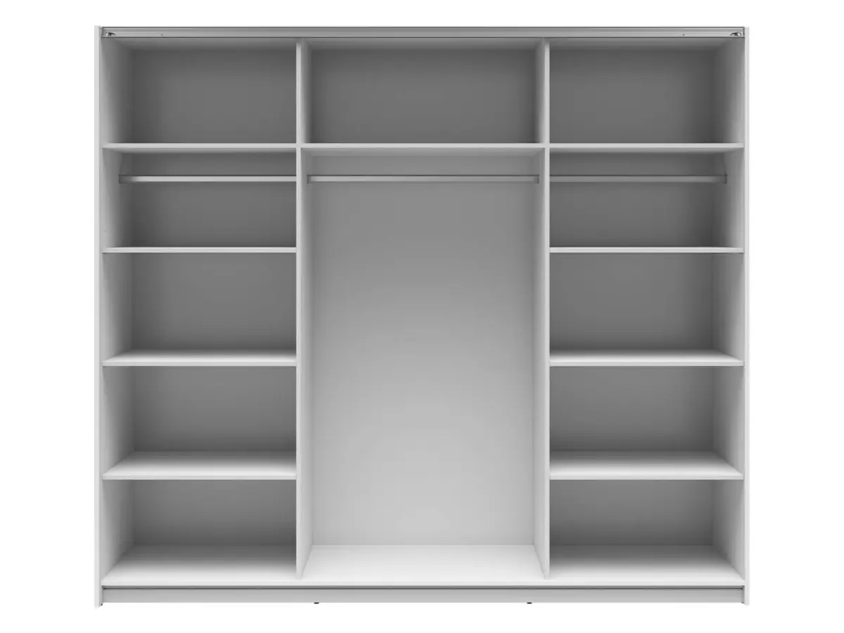 Armario de puertas correderas Tetrix 220 cm blanco brillo