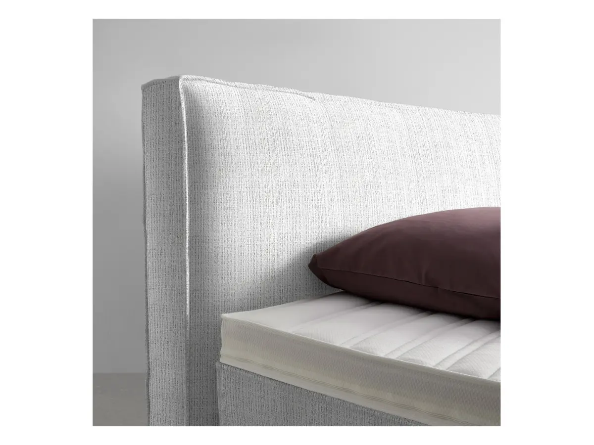 Cama continental Lion 160x200 gris chenilla