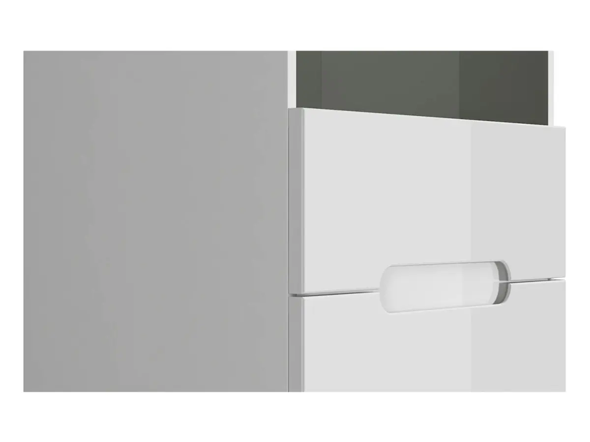 Vitrina Azteca Trio 60 cm con 2 puertas blanco brillo