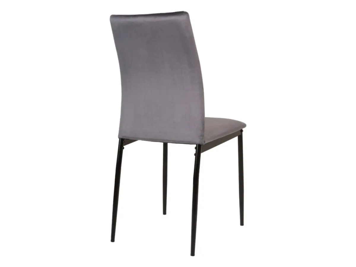 Стул обитый Weyer велюровый серый