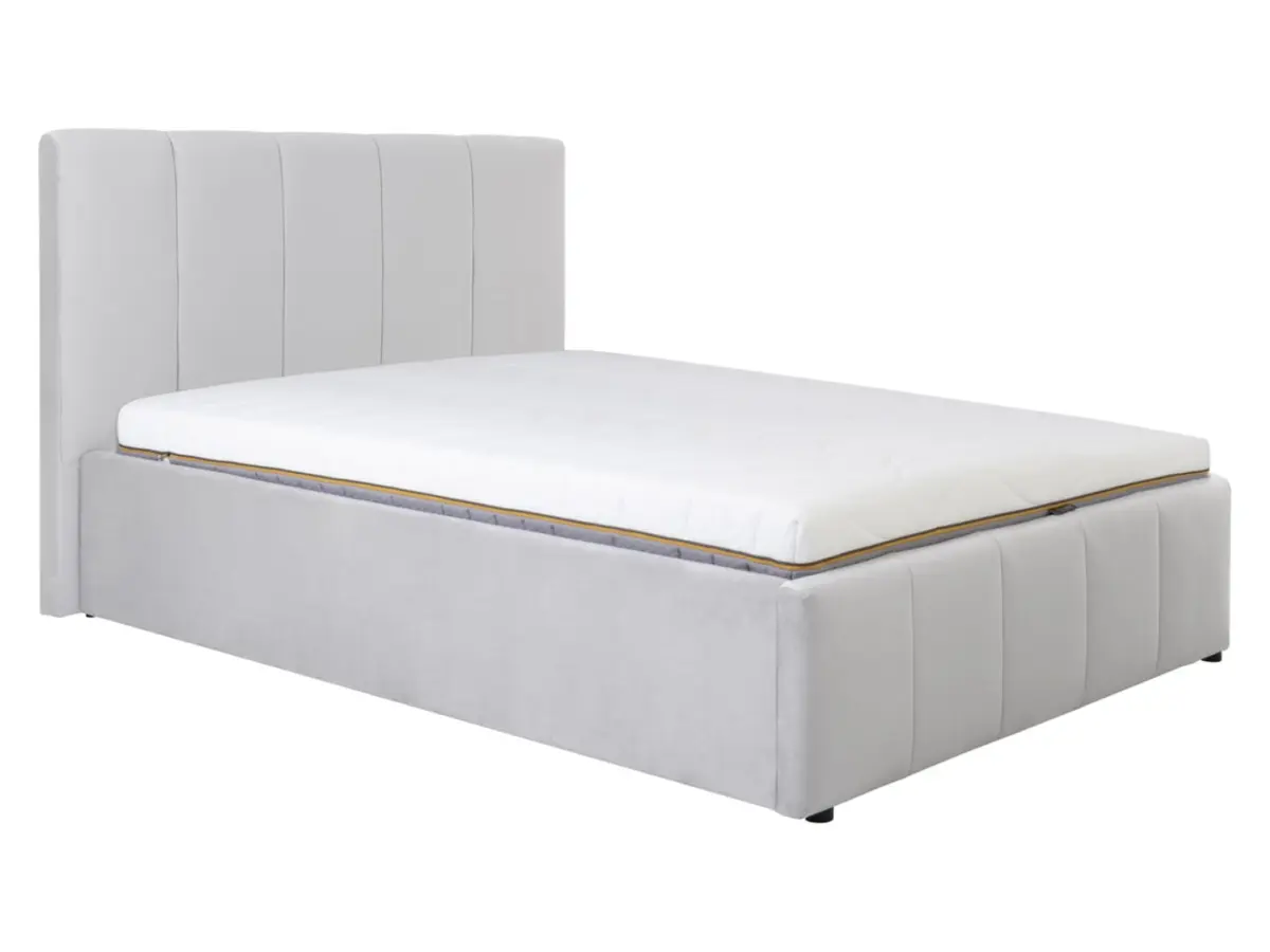 Cama tapizada Lones 140x200 gris