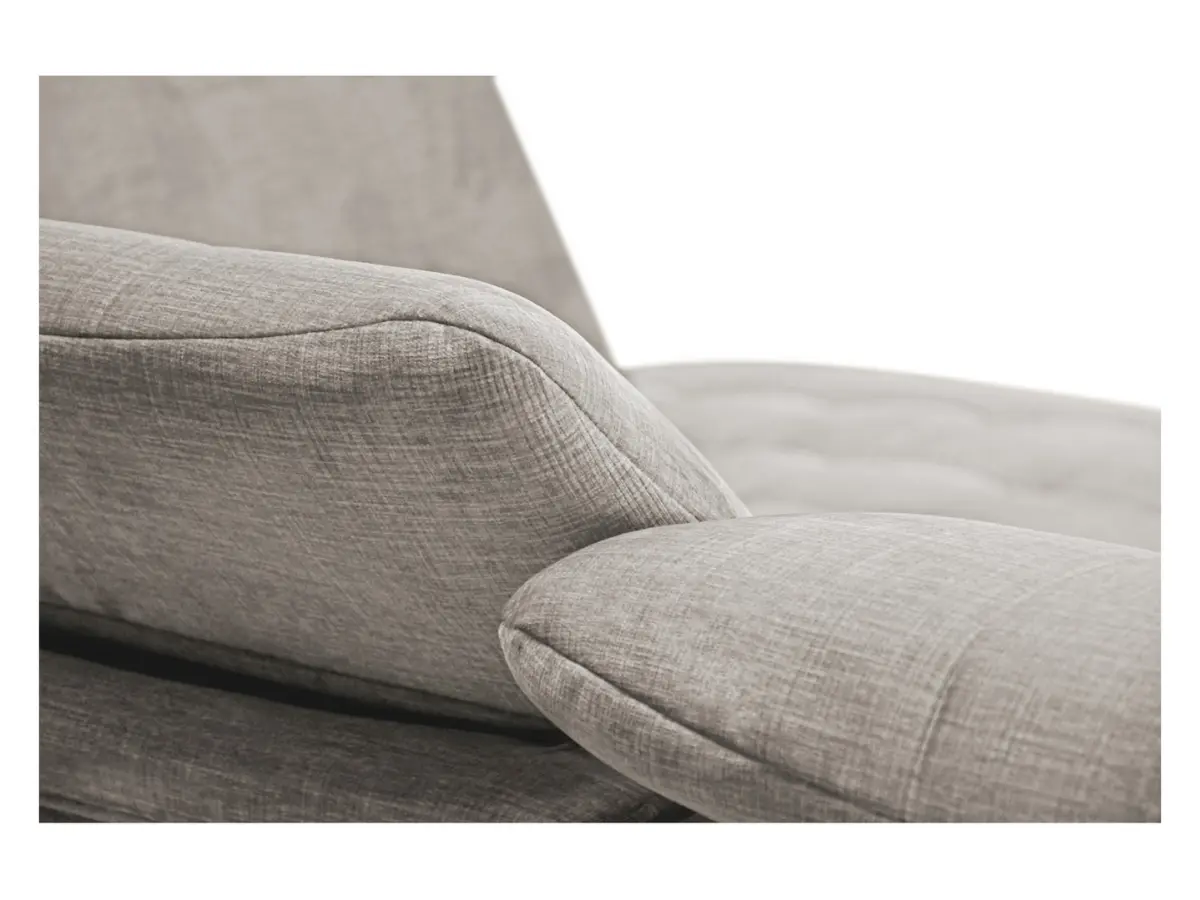 Sofá rinconera derecha Aragon convertible con reposacabezas y asiento regulables beige