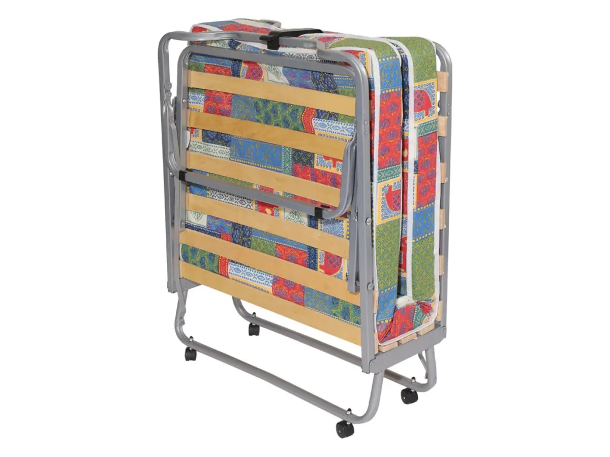 Cama plegable Sydney 80x190 de metal con colchón