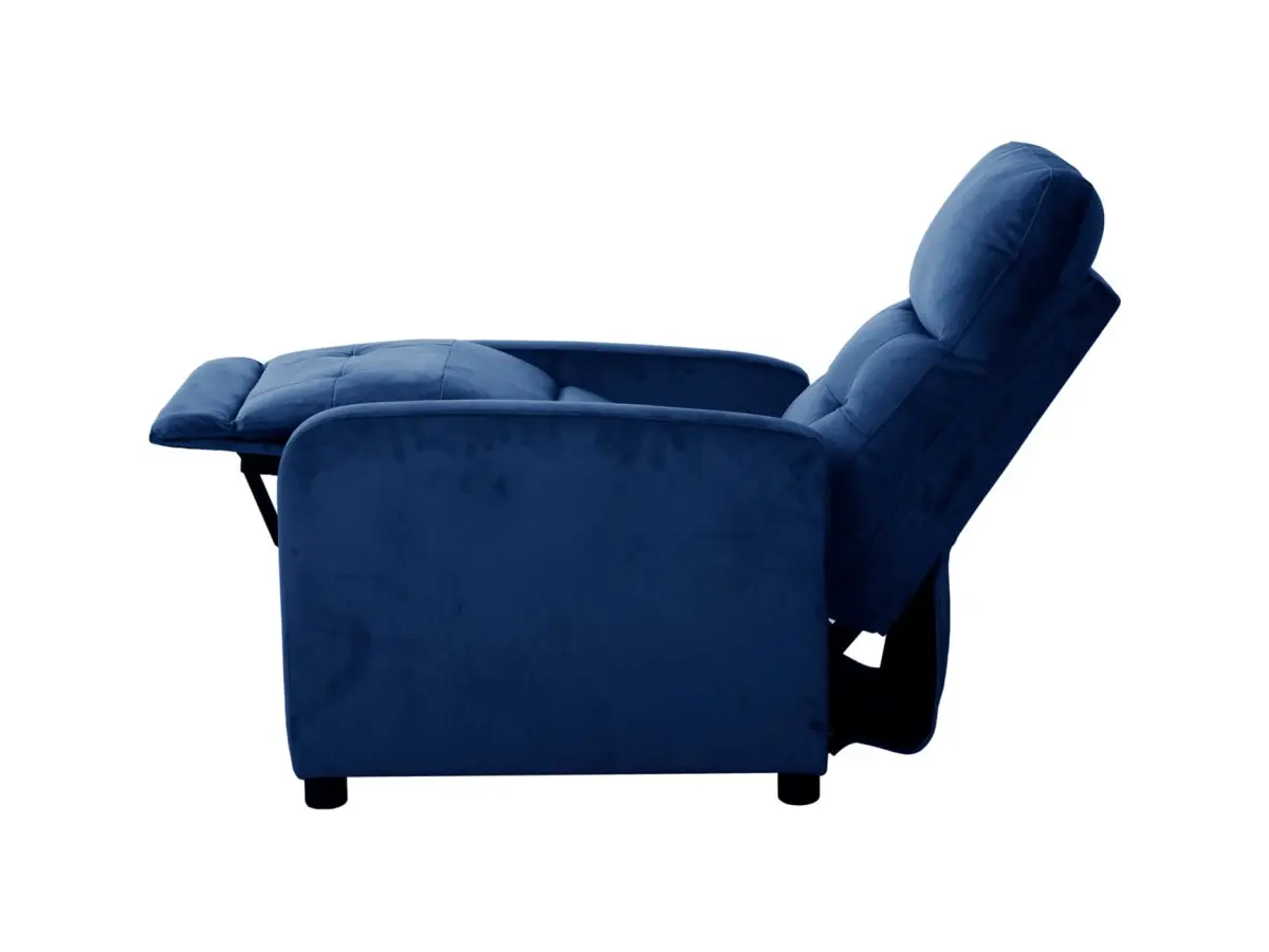 Sillón tradicional Monti con función relax azul