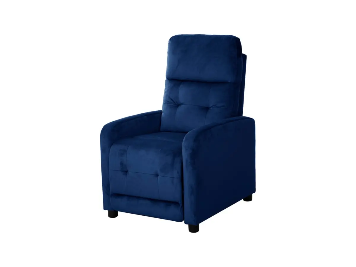 Sillón tradicional Monti con función relax azul
