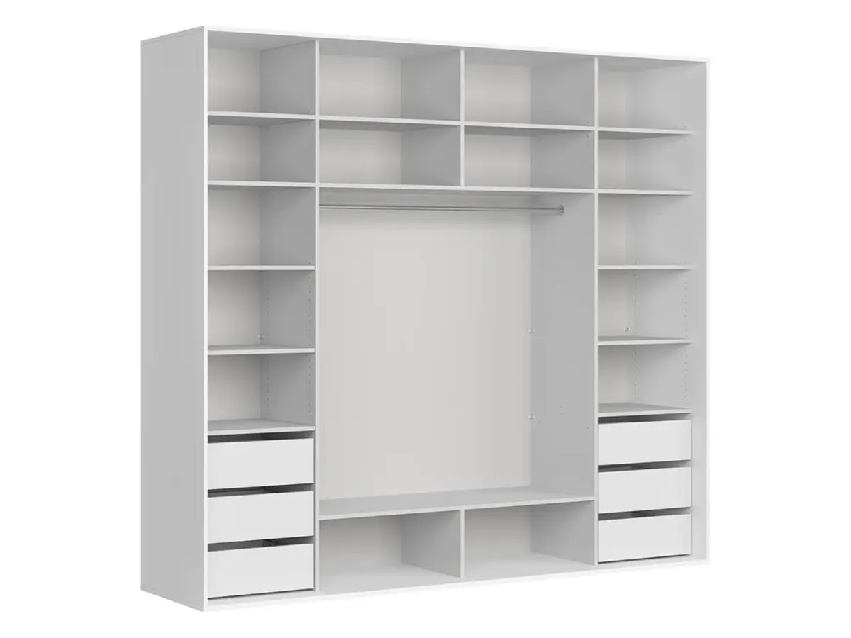 Armario corredero Flex 260 cm con espejo blanco