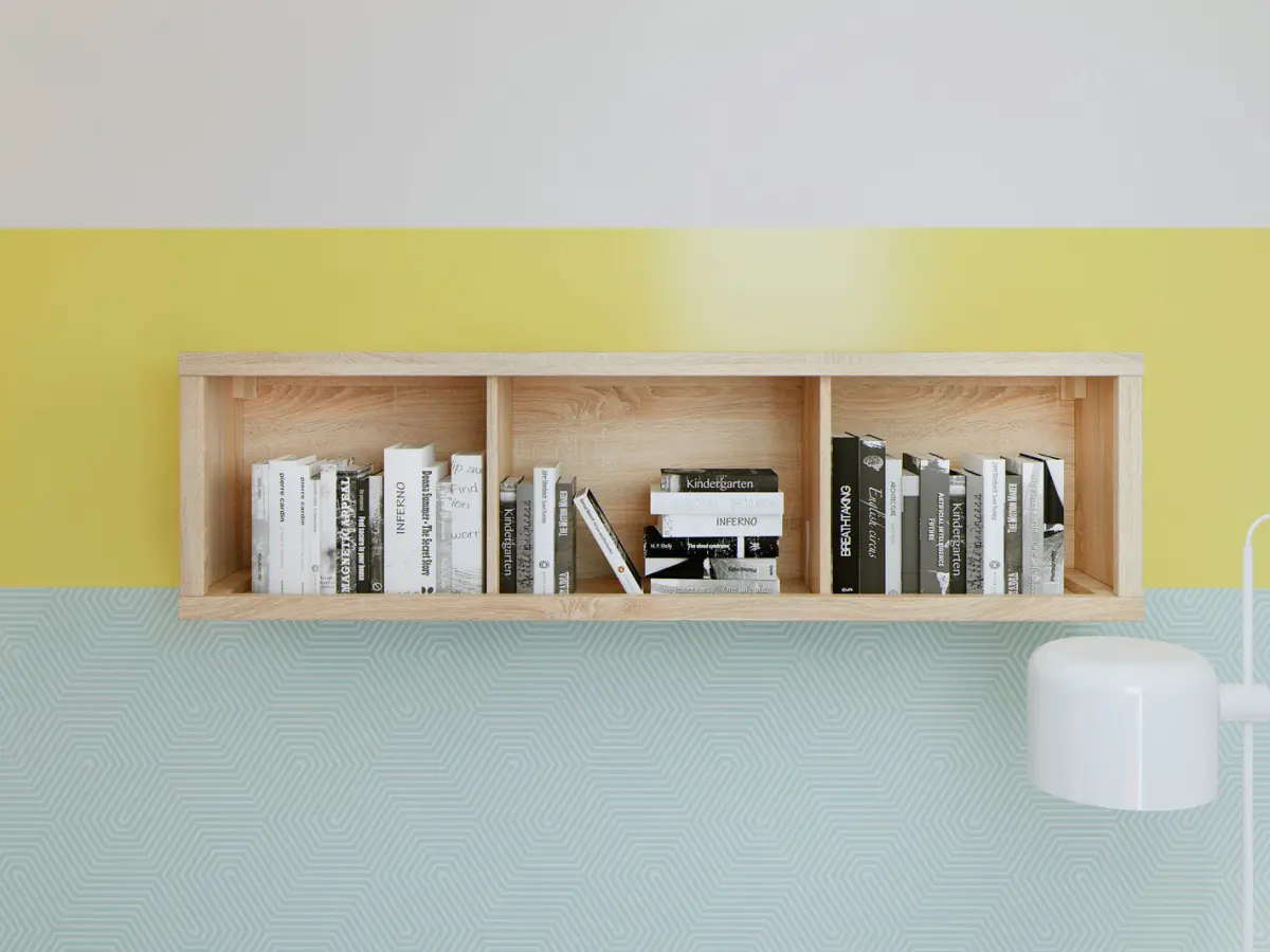 Armario colgante Kaspian 143 cm abierto roble sonoma