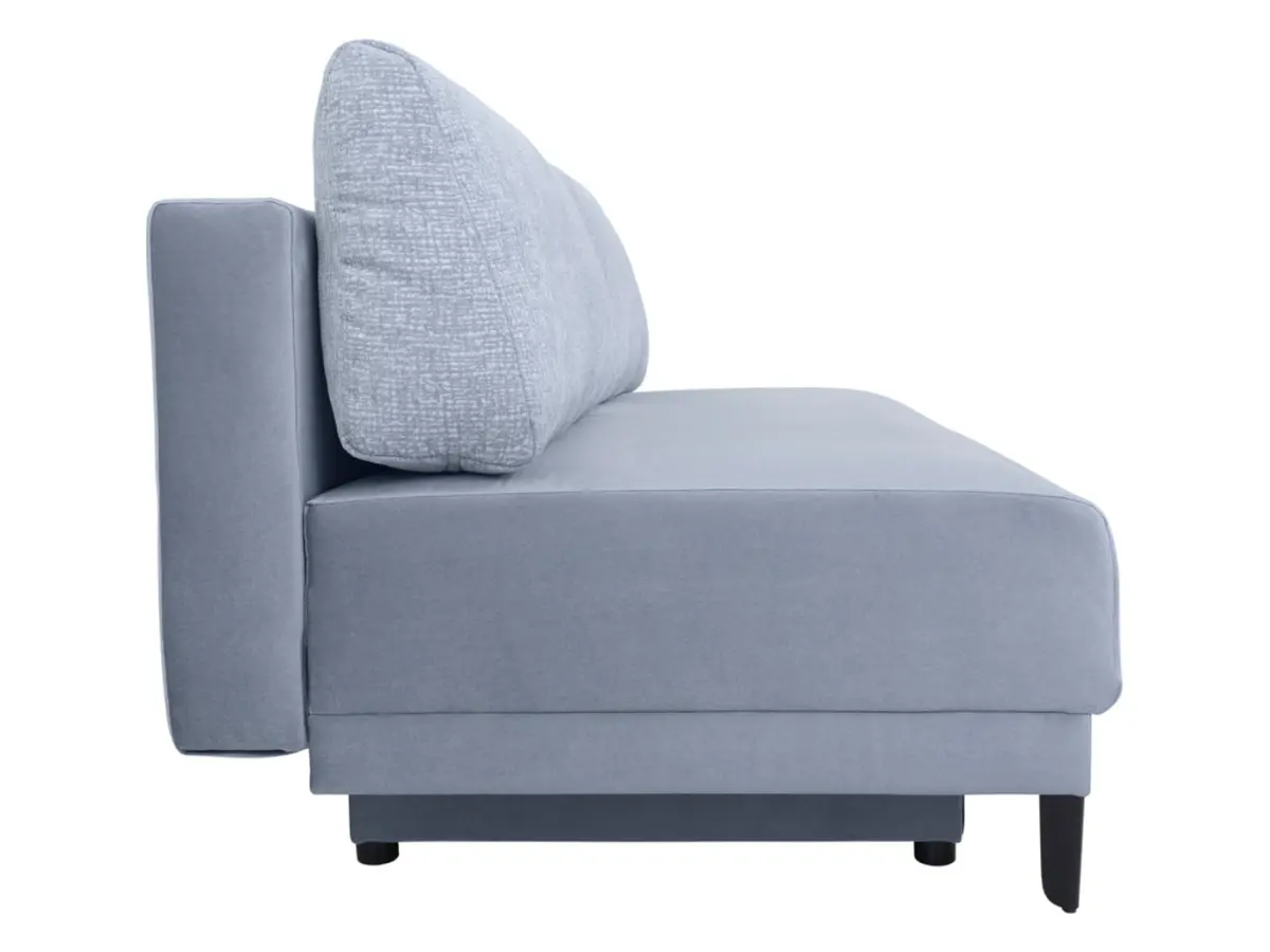 Sofá de tres plazas Sentila con cama y arcón gris