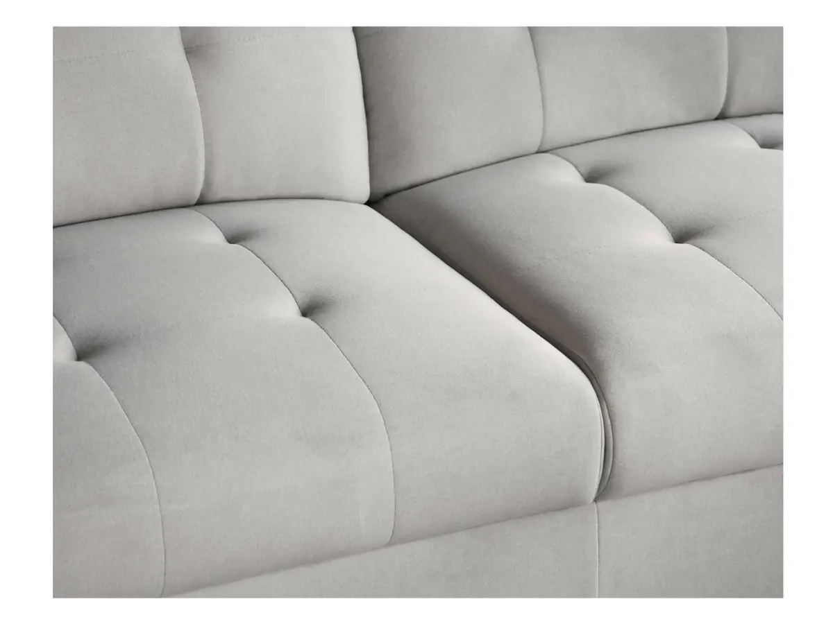 Two-seater sofa Doria with storage velvet cream