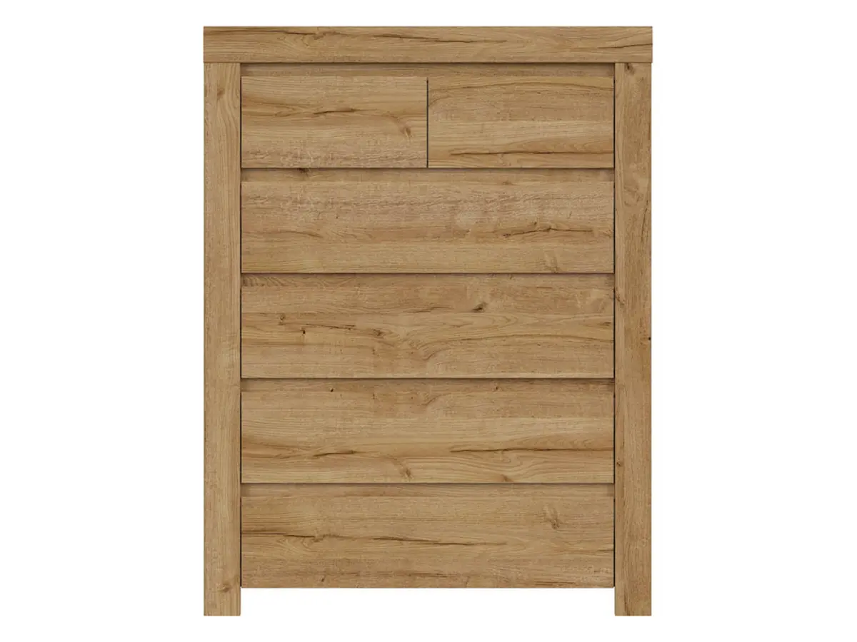 Cómoda Holten 99 cm con 6 cajones roble waterford