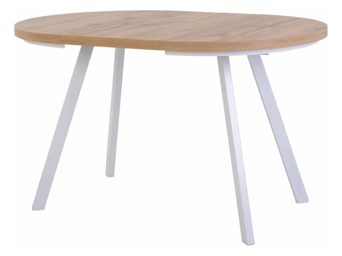 Mesa extensible Pares roble wotan/blanco 90-180x90