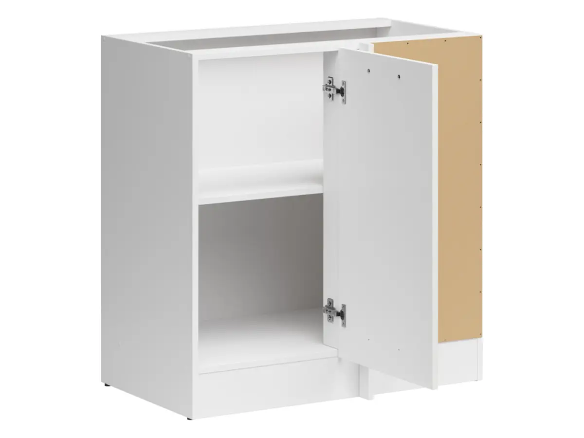 Armario bajo de cocina rinconero Junona Line derecho brillo tiza para rincón 100x60 cm