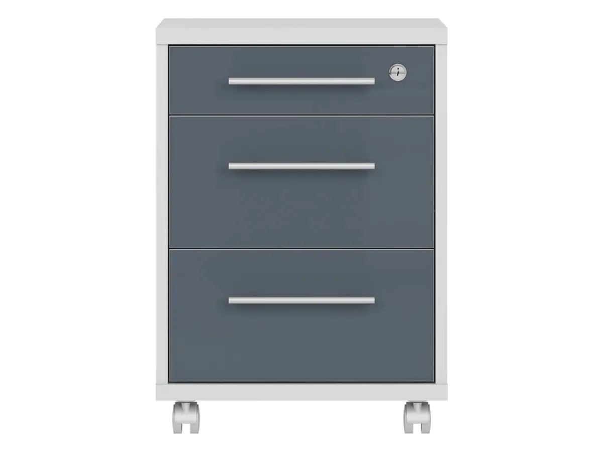 Cajonera Office Lux 40 cm gris claro/grafito