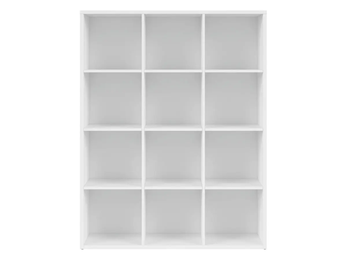 Estantería Nepo Plus 114 cm con 12 estantes blanco