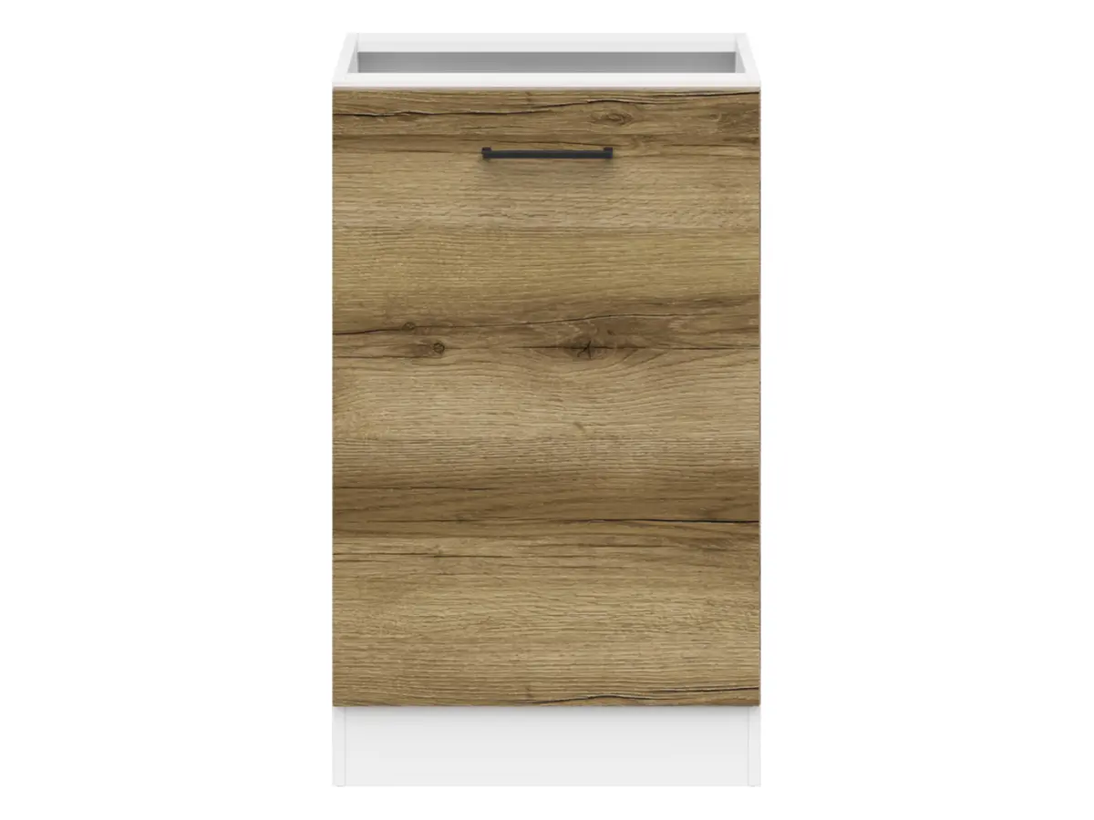 Mueble bajo de cocina Junona Line 50 cm derecho sin encimera roble delano claro