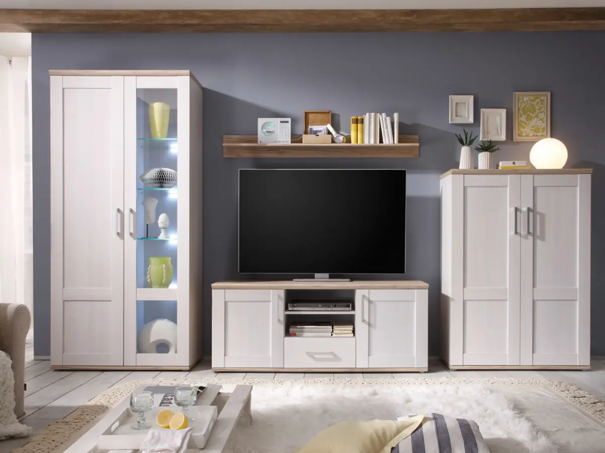 Estante de pared Romance 143 cm roble san remo claro