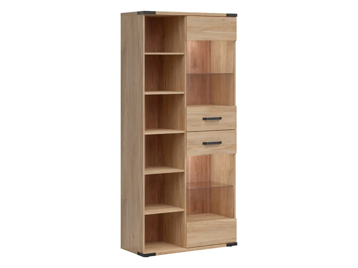 Vitrina Lara 90 cm con 2 puertas fresno belarus