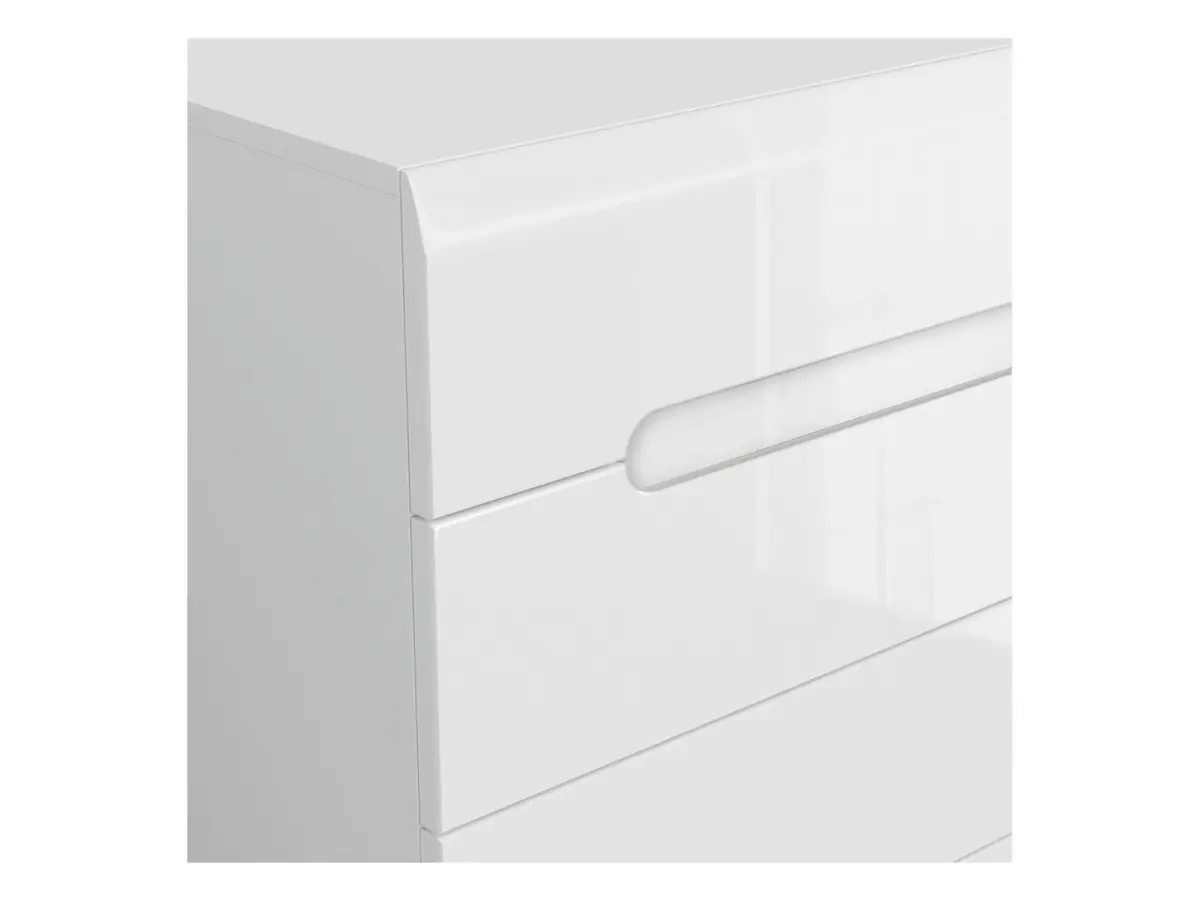 Cómoda Azteca Trio 105 cm con 4 cajones blanco brillo