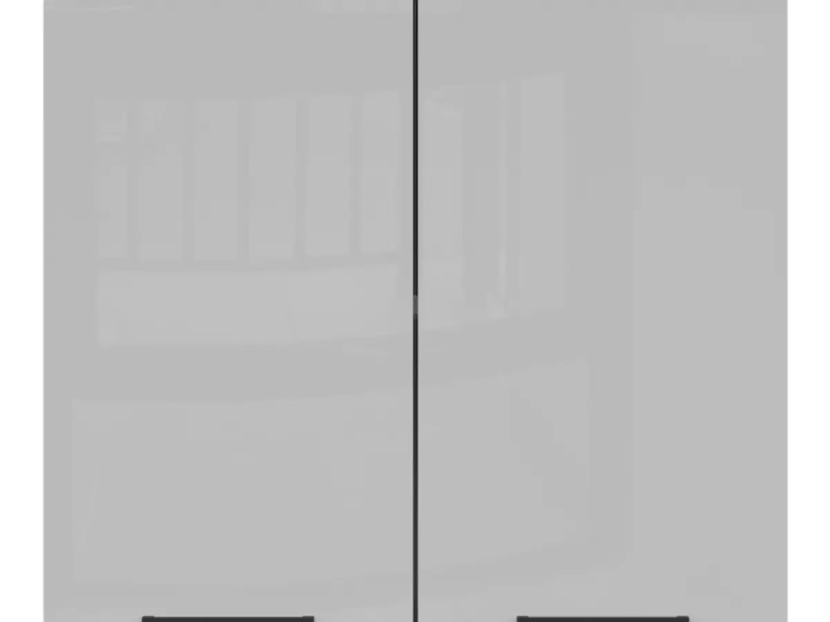 Armario de cocina superior Junona Line 60 cm de dos puertas gris claro brillo