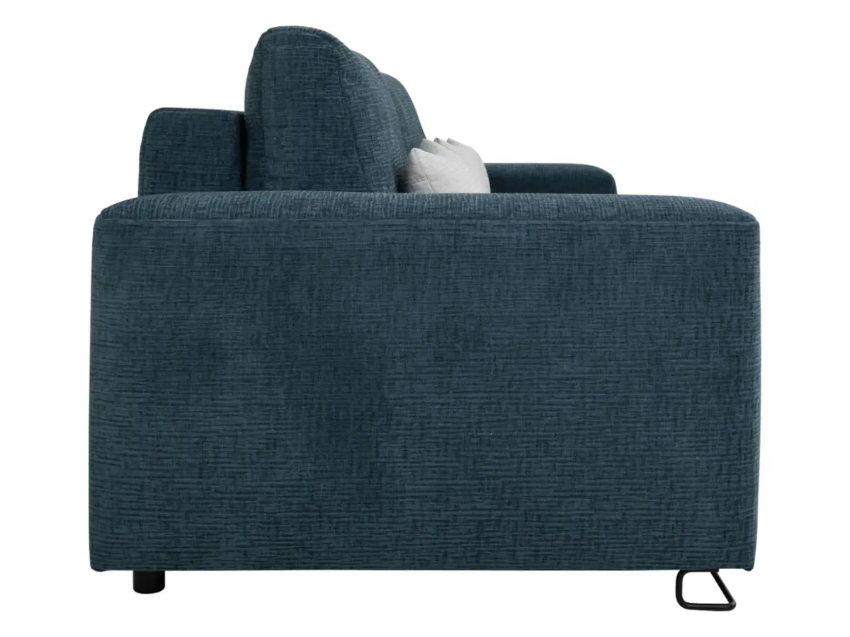 Sofá de tres plazas Kizo convertible turquesa