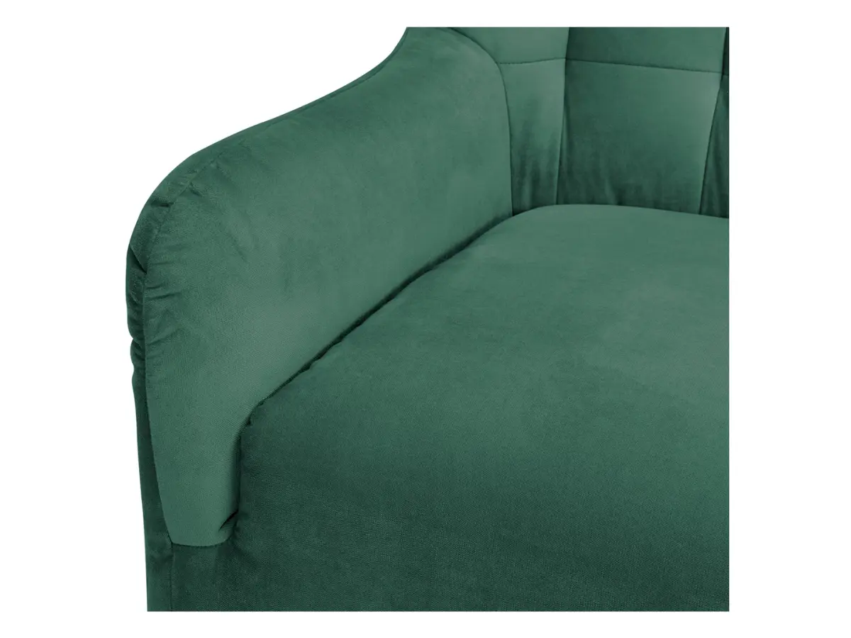 Sillón orejero Casey de terciopelo verde